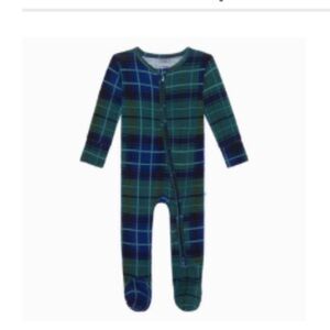 William Plaid Zippered Footie
